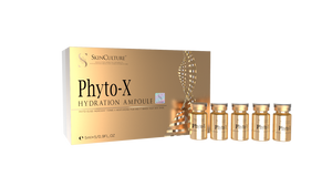 SKINCULTURE Phyto-X Hydration Ampoule in a clear dropper bottle with a sleek design and hydrating formula.
