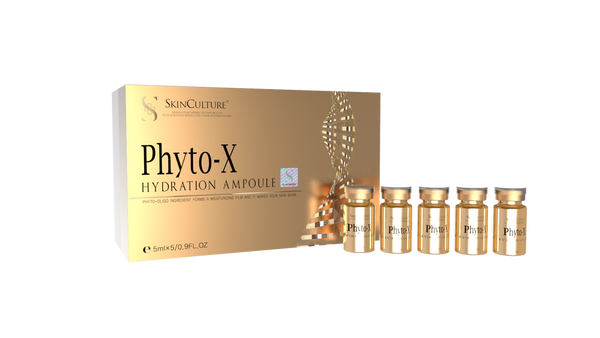 SKINCULTURE Phyto-X Hydration Ampoule in a clear dropper bottle with a sleek design and hydrating formula.