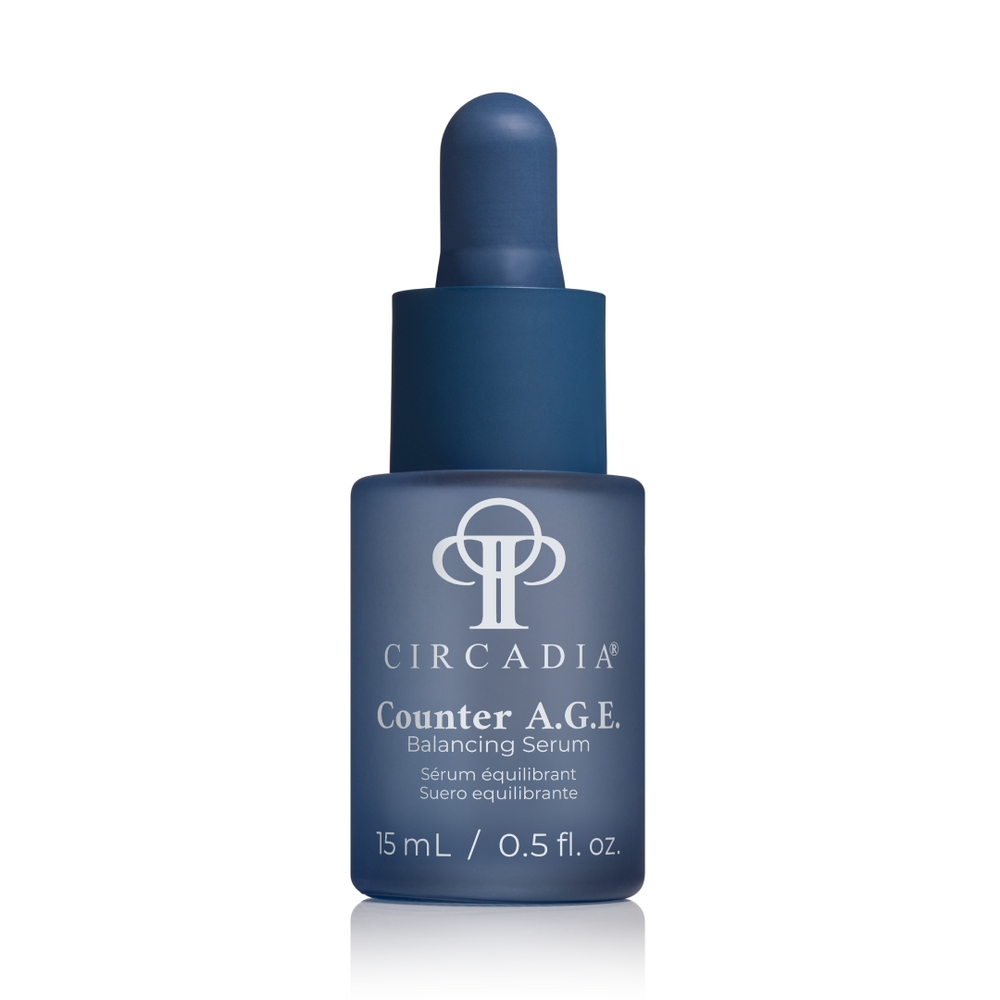 Circadia Counter A.G.E. Balancing Serum in a sleek dropper bottle, designed for skincare and anti-aging benefits.