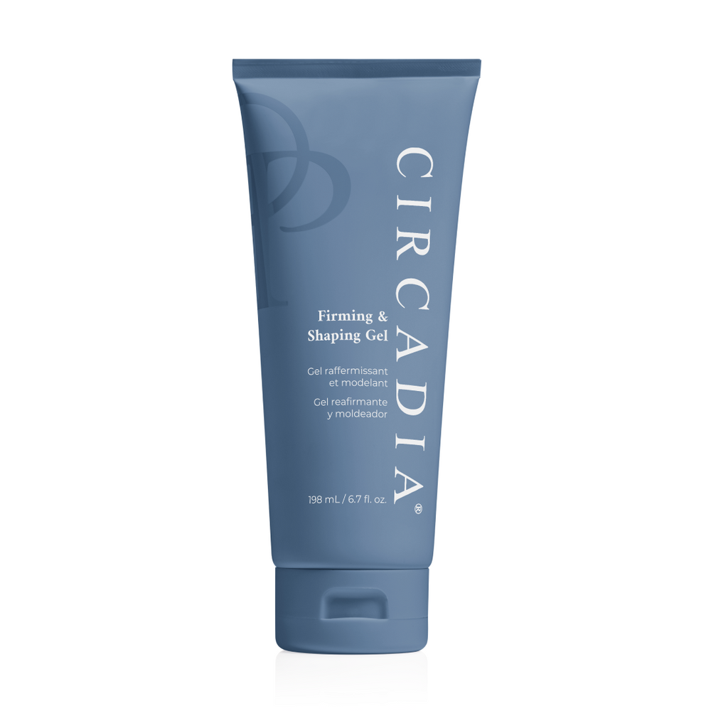 Circadia professional firming and shaping gel cleanser in a clear tube with a white cap, showing the product label.