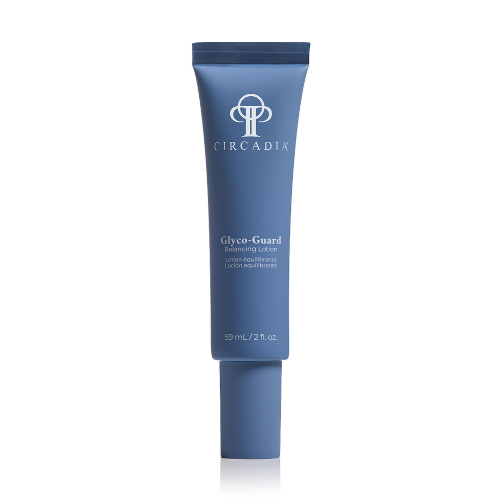 Circadia Glyco-Guard Balancing Lotion night cream with soothing and hydrating ingredients in a white jar.