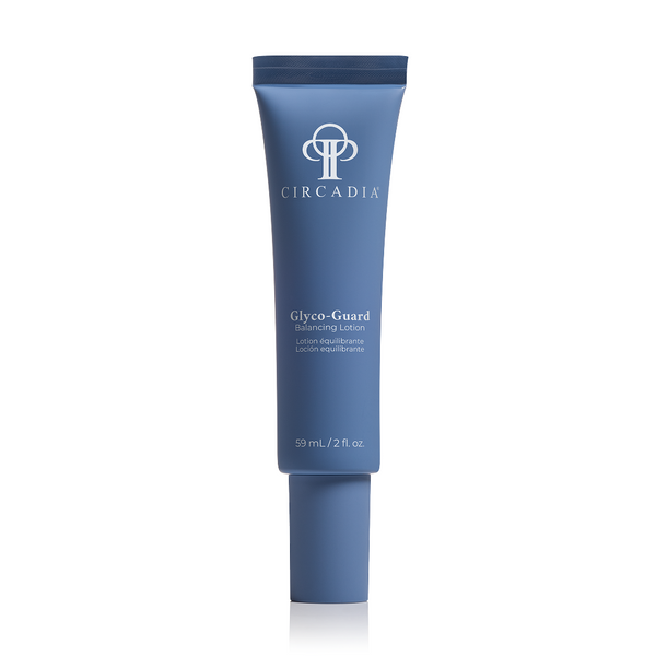 Circadia Glyco-Guard Balancing Lotion night cream with soothing and hydrating ingredients in a white jar.