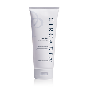 Circadia Nourish Cream Cleanser gel in a tube, designed for gentle skincare and nourishing facial cleansing.