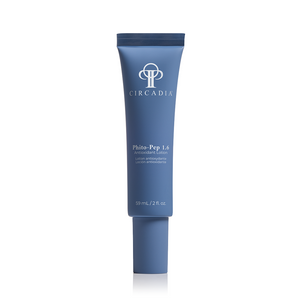 Circadia Phito-Pep 1.6 antioxidant night cream in a sleek jar, featuring a smooth, light-colored lotion with a white lid.