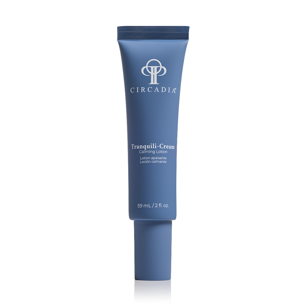 Circadia Tranquili-Cream calming moisturizer in a jar, featuring a smooth, soothing lotion for sensitive skin.