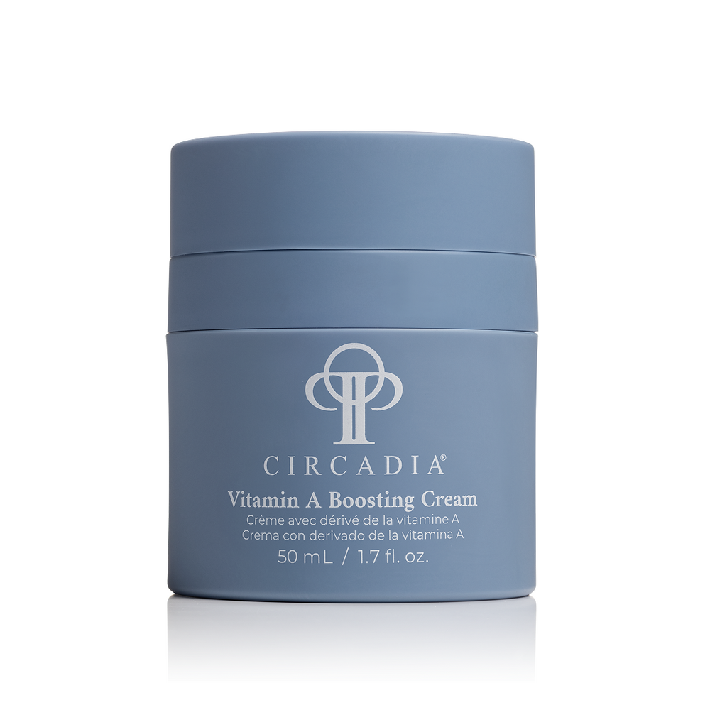 Circadia Vitamin A Boosting Cream night cream in a jar, featuring a smooth, creamy texture for skin rejuvenation and hydration.