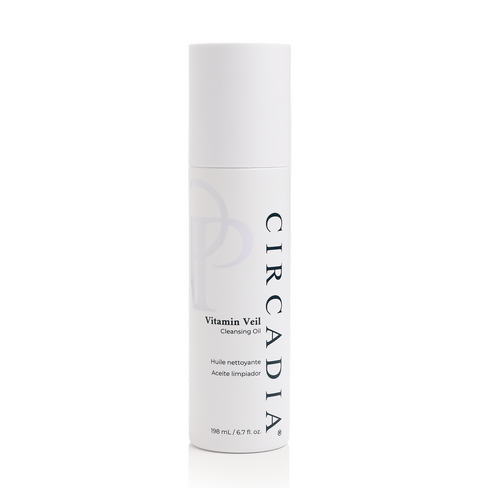Circadia Vitamin Veil Cleansing Oil bottle, a gentle facial cleanser with vitamin-rich formula for healthy skin.