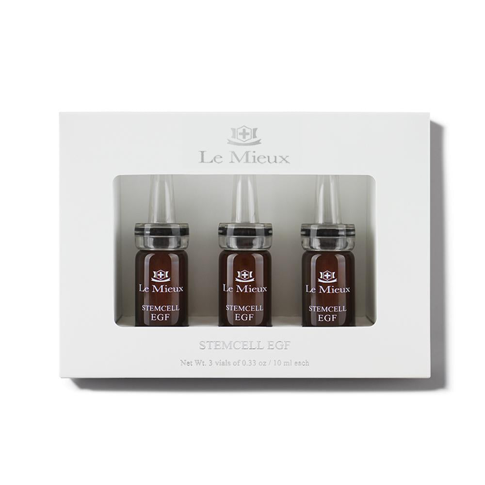 Le Mieux Derma Miracle Working Ampoules Serum featuring clear vials with a light liquid and a dropper for application.