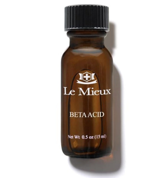 Le Mieux Breakout Solution Beta Acid exfoliant in a sleek bottle, designed for acne-prone skin.