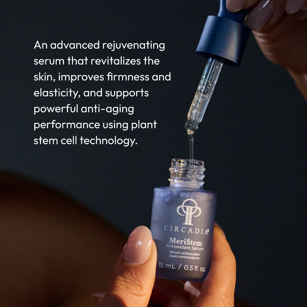 Ciradia MeriStem Antioxidant Serum in a sleek bottle, designed for skincare and antioxidant protection.
