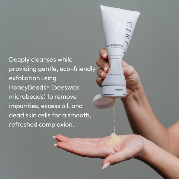 Circadia Micro-Exfoliating Honey Cleanser bottle, a gentle facial cleanser with micro-exfoliating properties for smooth skin.