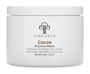 Circadia Cocoa Enzyme Mask jar, 2.3oz, featuring a brown container with the product label visible and a smooth lid.