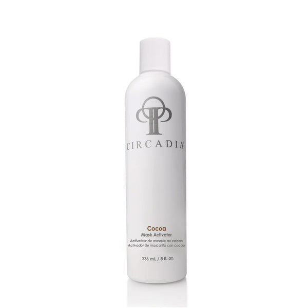 Circadia Cocoa Enzyme Activator jar, 2.3oz, featuring a cocoa mask enzyme activator from Circadia with a white jar and label.