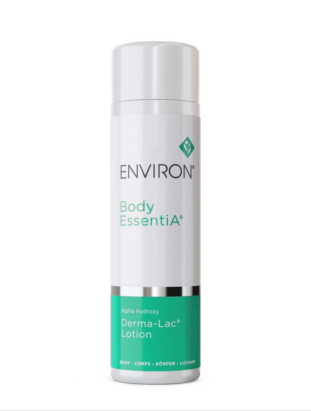 Environ Alpha Hydroxy Derma-Lac Lotion 200ml bottle with a sleek design, showcasing the body care product.