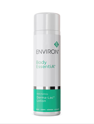 Environ Alpha Hydroxy Derma-Lac Lotion 200ml bottle with a sleek design, showcasing the body care product.