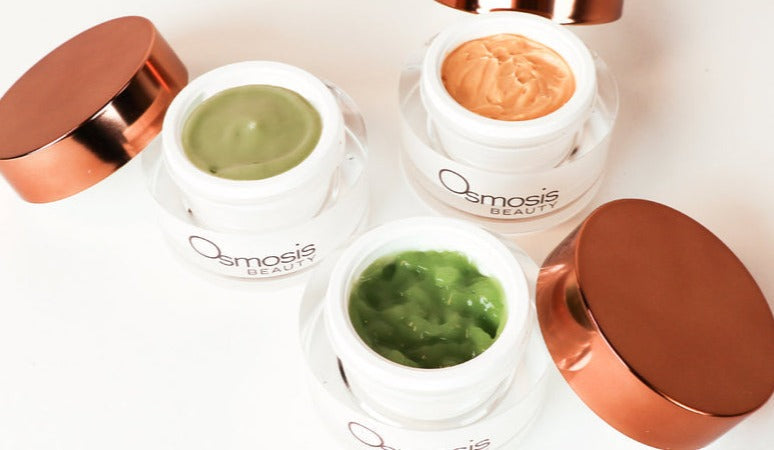 Osmosis Beauty Spring Mini Mask Trio featuring three different facial masks in sleek packaging.