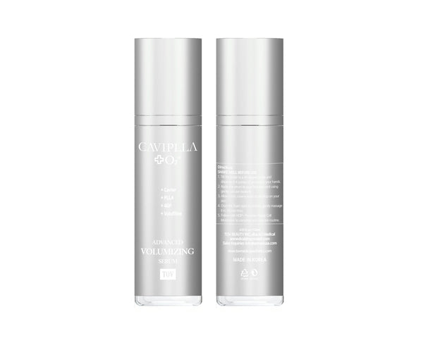 TOV House of PLLA Advanced Volumizing Serum 120 ml in a sleek bottle, showcasing its rich, creamy texture.