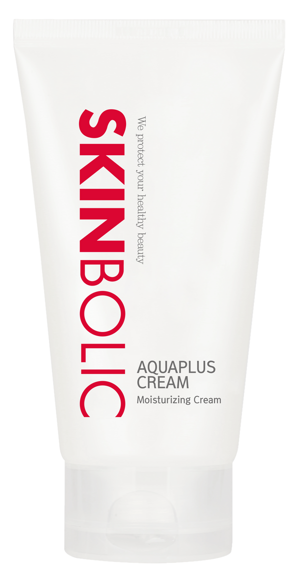 Skinbolic Aquaplus Cream 150 ml in a sleek container, highlighting its hydrating cream texture and packaging design.
