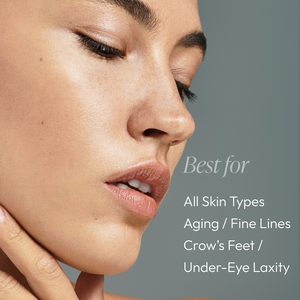 Circadia Eye Lift Serum bottle with dropper, showcasing clear serum for eye area rejuvenation and lifting.