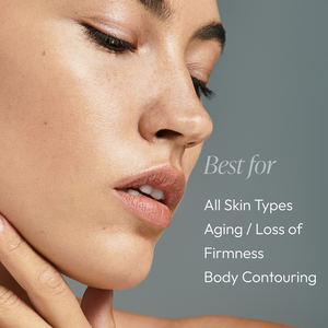 Circadia Firming & Shaping Gel for body treatment, featuring a gel formula in a white container with a blue lid.