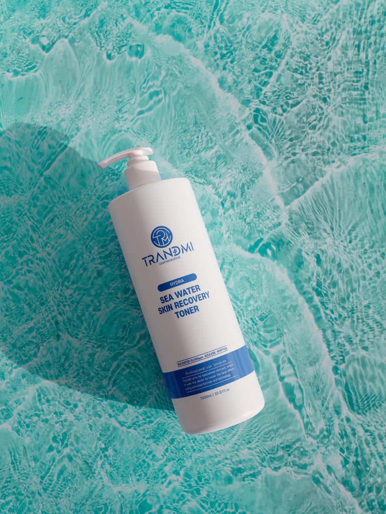 Tov Beauty Trandmi Sea Water Skin Recovery Toner 200ml bottle with a clean, refreshing design on a neutral background.