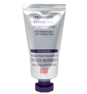 Tov Beauty PLLA Volume Boost Moisturizer in a 50 ml jar for normal to dry skin, showcasing the cream's rich texture.