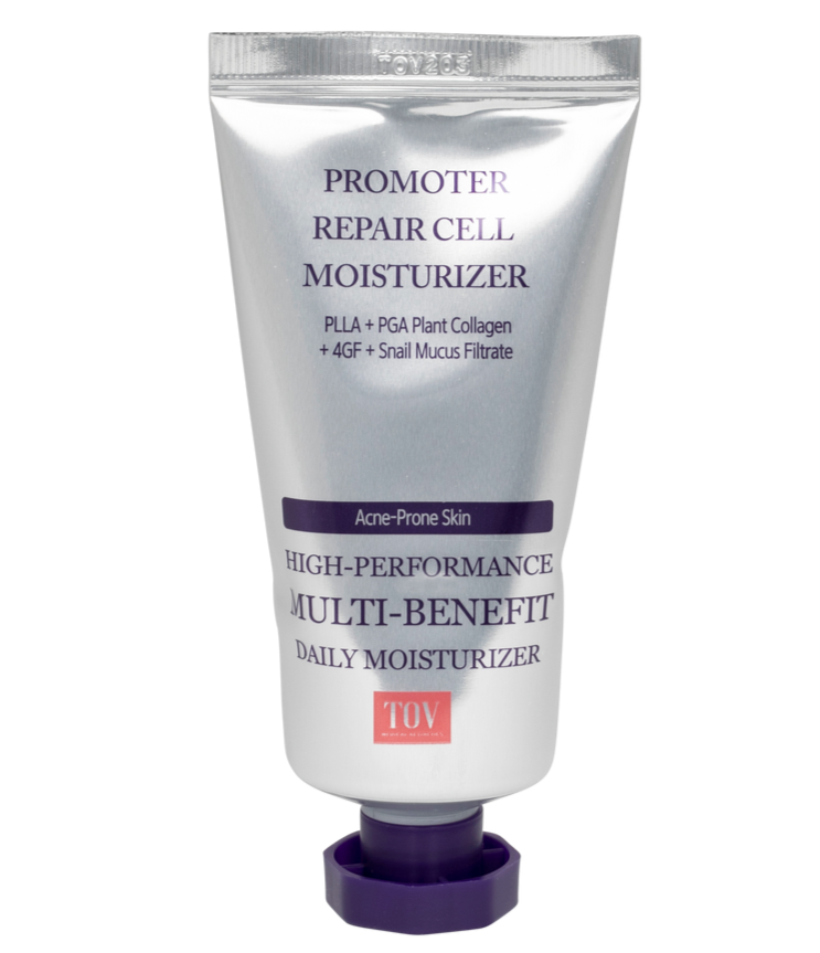 TOV HOP+ cell cream moisturizer for acne-prone skin in a 200 ml container with a sleek design.