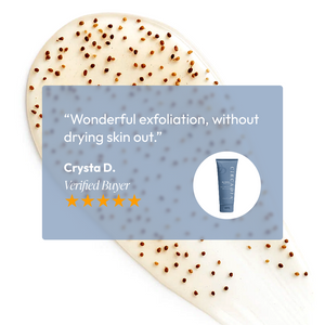 Circadia Blue Bamboo Body Exfoliator in a jar, showcasing the natural bamboo-based body treatment with a blue tint and textured surface.