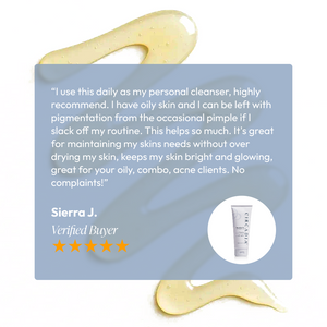 Circadia Cleansing Gel with Mandelic Acid in a clear bottle, depicting a gentle facial cleanser for skin exfoliation.