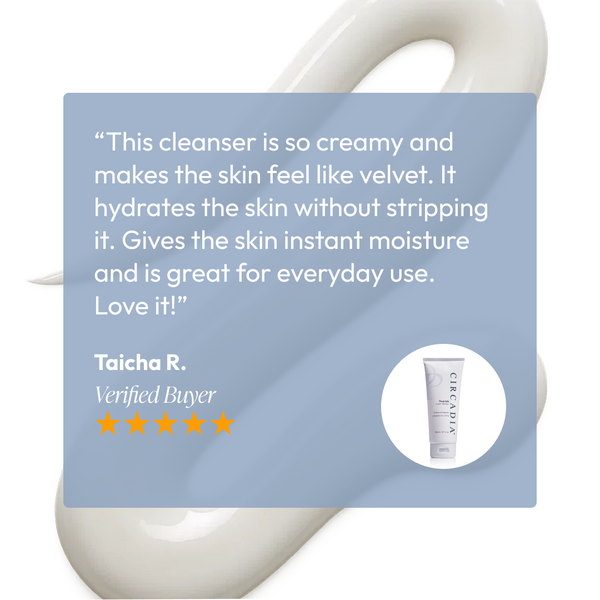 Circadia Nourish Cream Cleanser gel tube, gentle skincare product with nourishing ingredients for clean, refreshed skin.