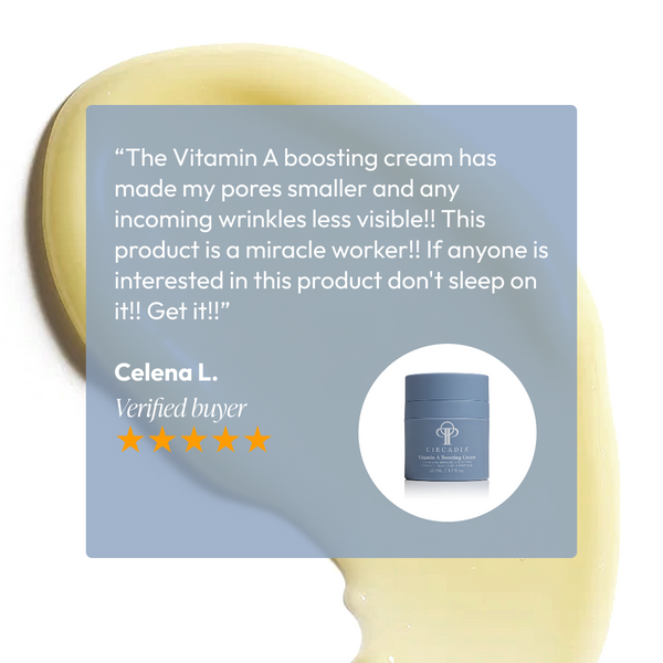 Circadia Vitamin A Boosting Cream in a jar, a nourishing night cream for skin renewal and hydration.