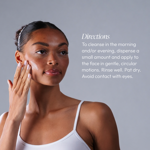 Circadia Amandola Milk Cleanser in a clear bottle with white pump, designed for gentle facial cleansing.