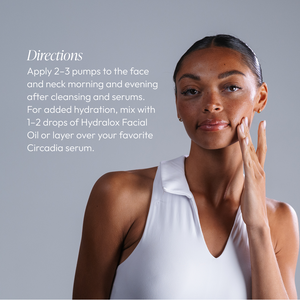 Circadia AquaPorin Hydrating Cream jar, a moisturizer with a white lid and label, designed for deep skin hydration.