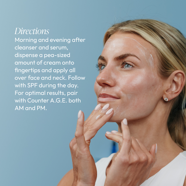 Circadia Glyco-Guard Balancing Lotion night cream in a jar with a smooth, creamy texture for skin hydration and balance.