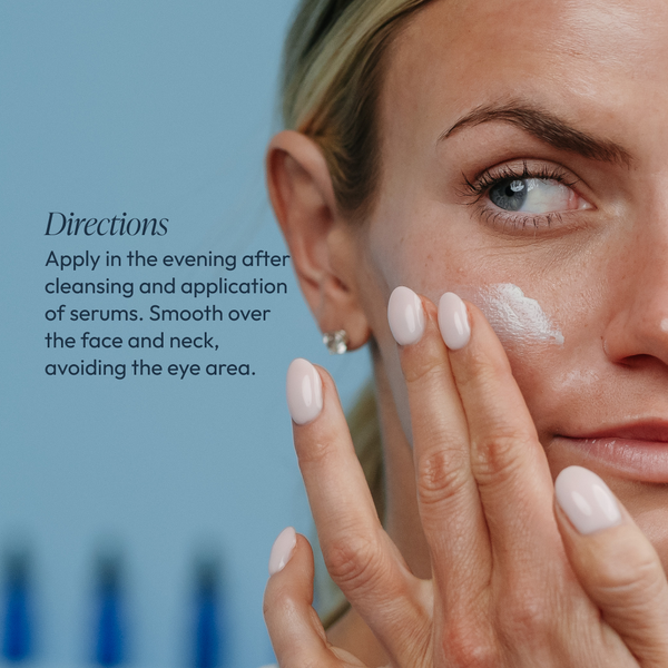 Circadia Phito-Pep 1.6 antioxidant night cream in a jar, showcasing the creamy lotion texture and product packaging.