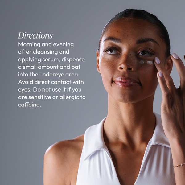 Circadia Renewal Eye Cream gel in a sleek jar, designed to hydrate and revitalize the delicate skin around the eyes.