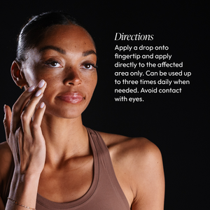 Circadia Spot Stop targeted blemish corrector serum in a small bottle, designed to treat acne spots and blemishes.