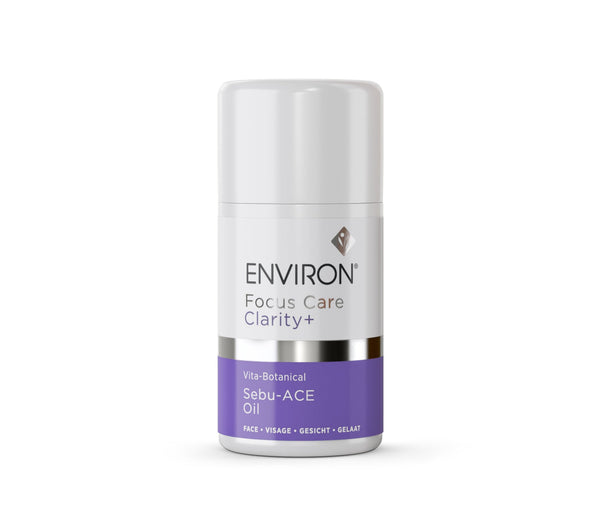 Environ Vita-Botanical Sebu-ACE Oil 60ml bottle with a clear label, designed for skin clarity and hydration.