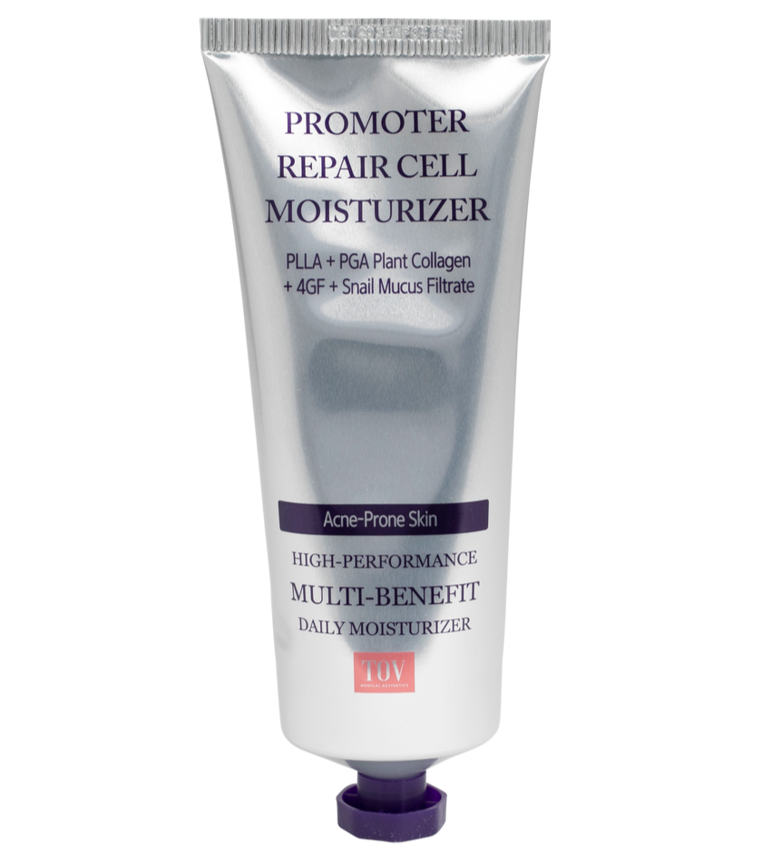 TOV HOP+ cell cream moisturizer for acne-prone skin in a 200 ml container with a sleek design.