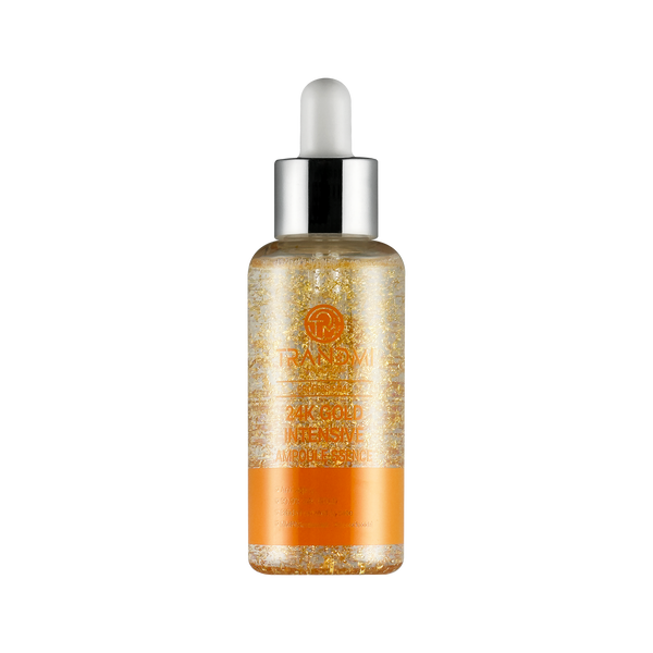 Tov Beauty Trandmi 24k Gold Intensive Ampoule-ssence in a 60ml bottle for deep hydration and radiant skin.