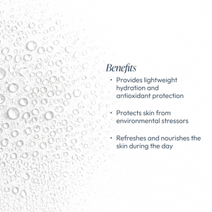 Circadia Blueberry and White Tea Hydrating Mist in a clear spray bottle with a floral design, suitable for facial skincare.