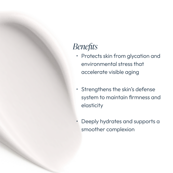 Circadia Glyco-Guard Balancing Lotion night cream in a jar with a smooth, creamy texture, designed for skin balancing and hydration.