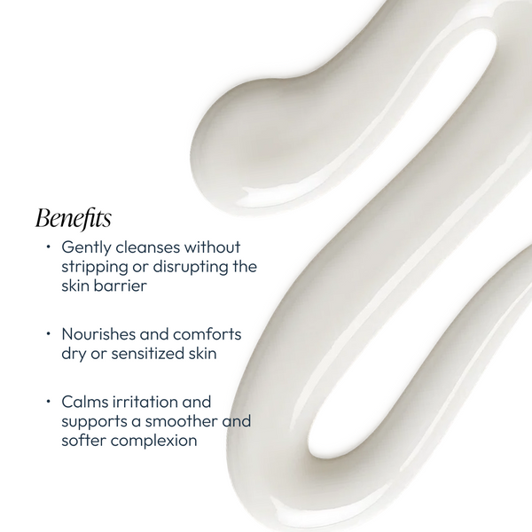 Circadia Nourish Cream Cleanser gel in a clear pump bottle, showing the gentle, hydrating formula for skincare.