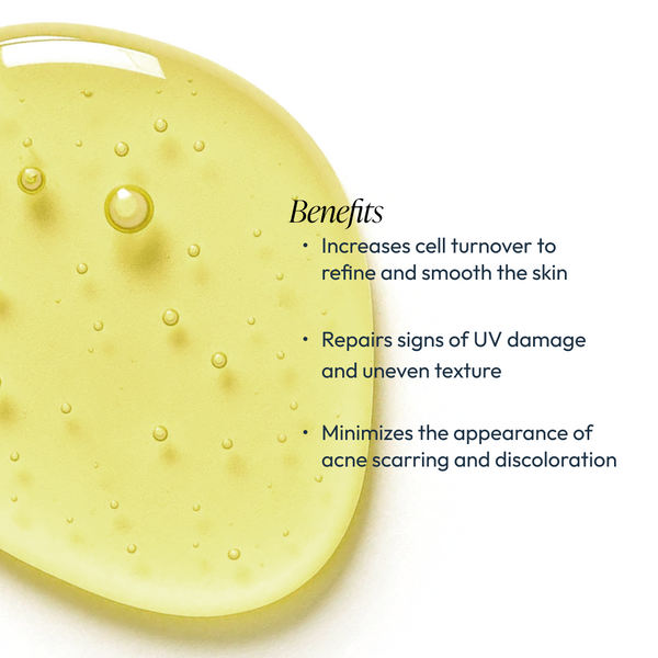 Circadia Vitamin A Gel serum in a clear bottle with a dropper, showcasing a skincare product for skin renewal and anti-aging.