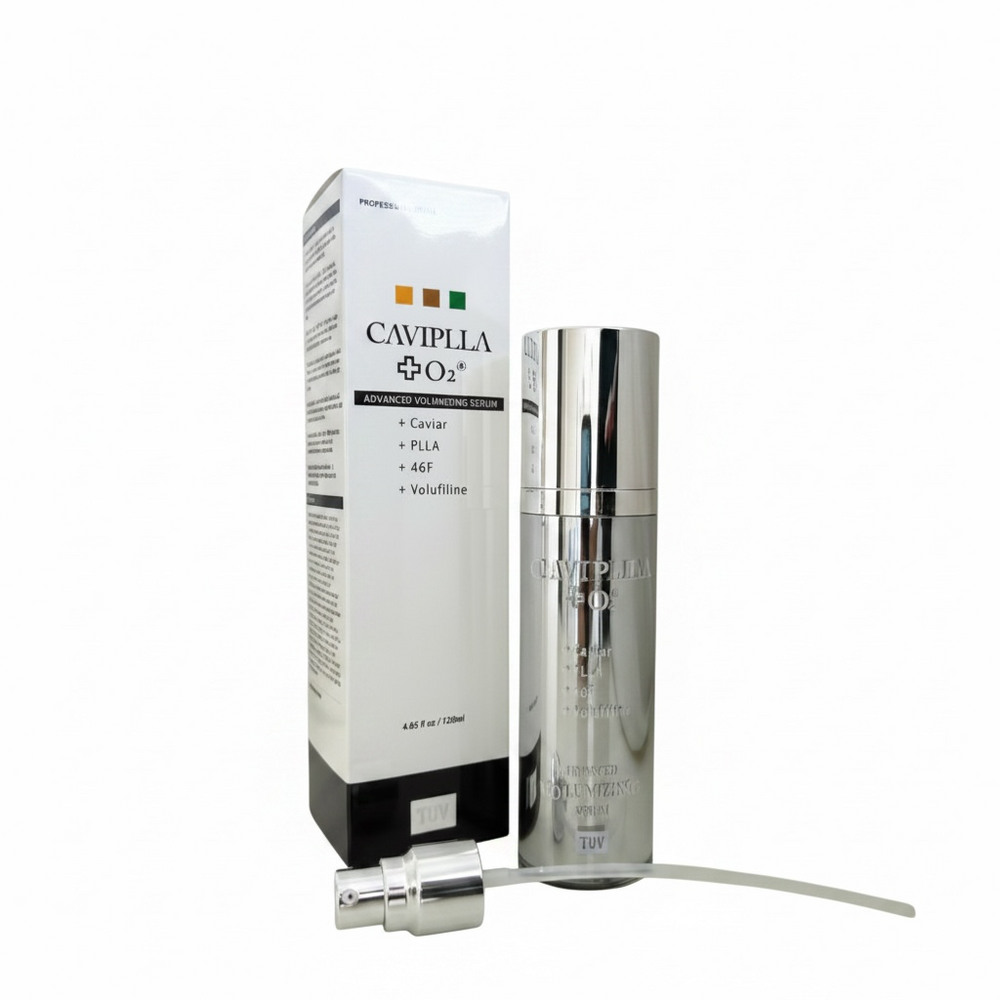 TOV House of PLLA HOP+ CAVIPLLA+O2 volumizing serum bottle, Tov Beauty cell cream for skin enhancement, 120 ml
