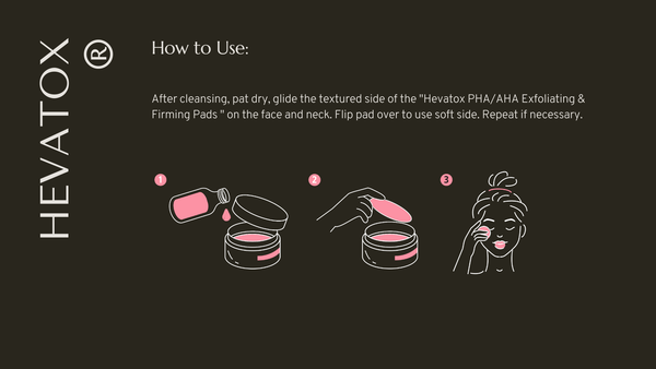 TOV Hevatox PHA/AHA exfoliating and firming pads in a jar, showcasing the product's texture and packaging design.