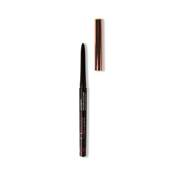 Osmosis Beauty Colour Accent Defining Eyeliner in Cocoa, showcasing a smooth, creamy pencil for precise eye application.