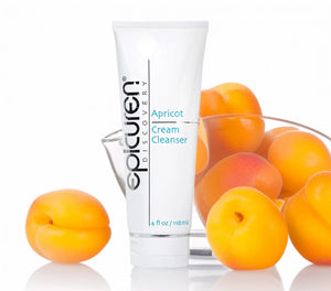 Epicuren Discovery Apricot Cream Cleanser in a lifestyle setting, showcasing the creamy texture and apricot color.
