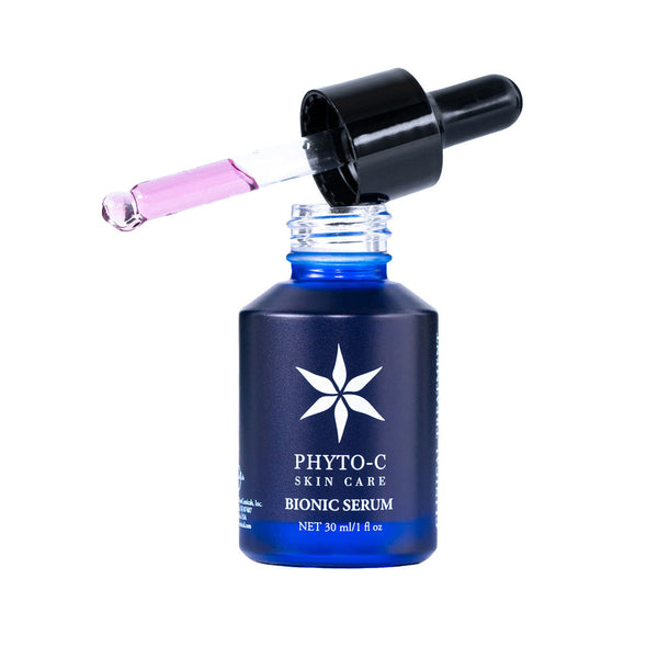 Phyto-C Skin Care Bionic Serum bottle with a sleek design, showcasing its rich, hydrating formula.