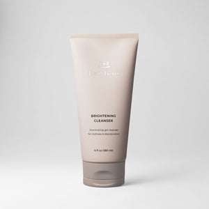 Le Mieux Brightening Cleanser in a 6oz tube, featuring a white and blue packaging with a pump dispenser.